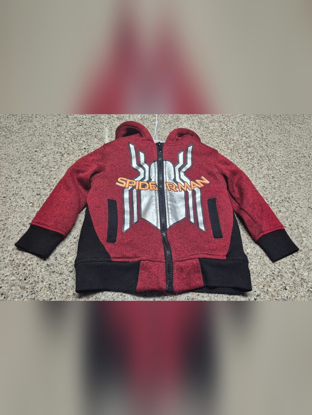 Marvel Spider-Man Homecoming Boys Size 3T Full Zip Hooded Jacket Quilted Lined
